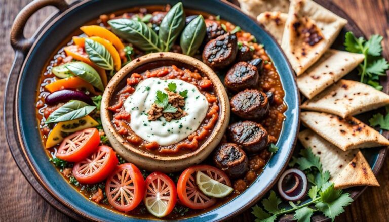 Arab cuisine, Vegetarian delights, Middle Eastern appetizers, Hummus, Baba Ganoush, Tabbouleh, Falafel, Fattoush, Stuffed Grape Leaves (Dolma), Muhammara, Labneh, Samosas, Shakshuka, Mujadara, Za'atar Bread, Potluck, Mediterranean flavors, Lebanese salad, Eggplant dishes, Yogurt-based dishes