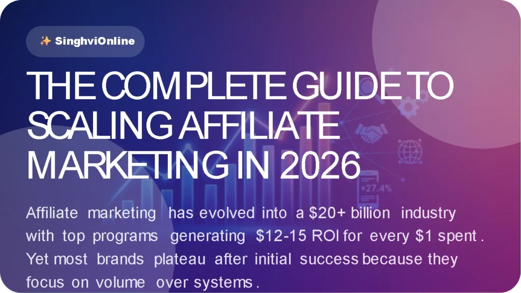 THE COMPLETE GUIDE TO SCALING AFFILIATE MARKETING IN 2026